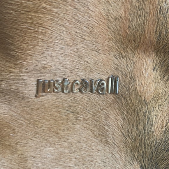 Just Cavalli Leather and Fur Fringe Bag - Picture 2 of 9